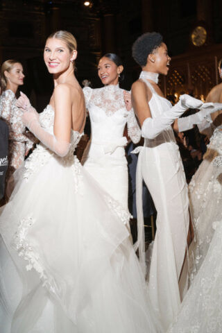 NEW YORK, NY - OCTOBER 4: Designer Pnina Tornai Walks The Runway During The Pnina  Tornai Fall 2020 Bridal Runway Show On OCTOBER 4, 2019 In New York City.  Stock Photo, Picture