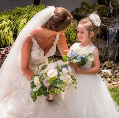 A bride include your children in your wedding day